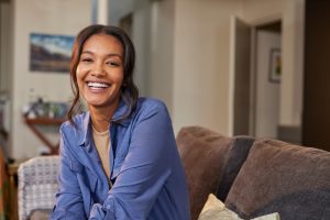 Woman smiling about opiate addiction services