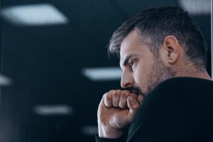 Man suffering from opiate withdrawal